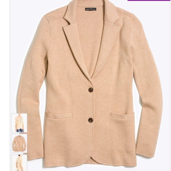 J Crew Heather Camel Sweater Blazer tan